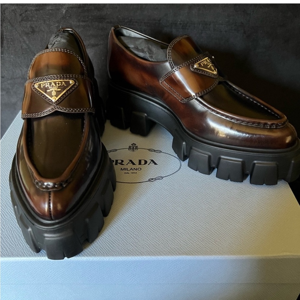 ISO Prada Monolith Pointed Loafers